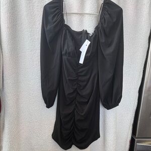 “ SIZE 4” Topshop ruched long sleeve mini tea dress